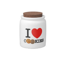 I Love Cookies Candy Jar