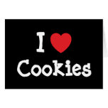 I love Cookies heart T-Shirt Greeting Card