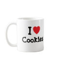 I love Cookies heart T-Shirt mug