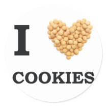 I Love Cookies stickers