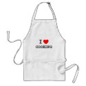 I LOVE COOKING aprons by ilovemyshirt I LOVE COOKING aprons