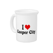 I Love Cooper City, United States Drink Pitcher