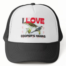 I Love Cooper's Hawks hats by AnimalShirts I Love Cooper's Hawks hats