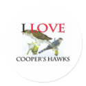 I Love Cooper's Hawks stickers by tshirtshirts I Love Cooper's Hawks stickers
