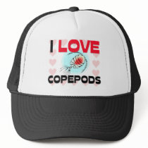 I Love Copepods hats by AnimalShirts I Love Copepods hats