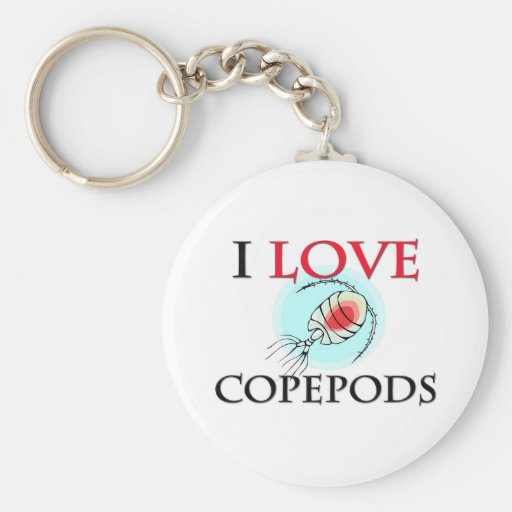 I Love Copepods Key Chain