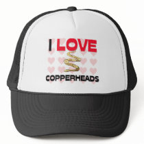 I Love Copperheads hats by AnimalShirts I Love Copperheads hats