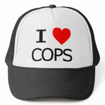 I Love Cops hats