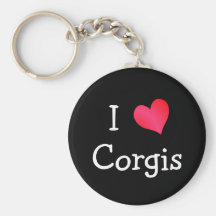 I Love Corgis Key Chain