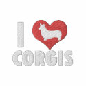I Love Corgis Women's embroidered shirts by MenagerieMayhem I Love Corgis Women's embroidered shirts