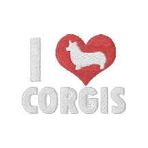 I Love Corgis Women's Embroidered Shirt