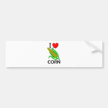 I Love Corn Bumper Sticker