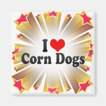 I Love Corn Dogs Refrigerator Magnet