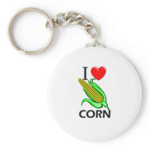 I Love Corn Keychain