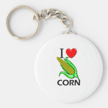 I Love Corn Keychain