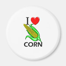 I Love Corn Refrigerator Magnet
