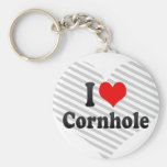 I love Cornhole Key Chain