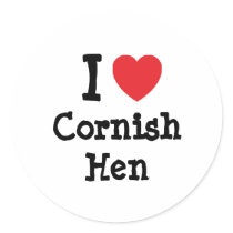 I love Cornish Hen heart T-Shirt stickers by funnycustomtshirts I love Cornish Hen heart T-Shirt stickers