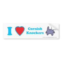 I love Cornish Knockers bumper sticker