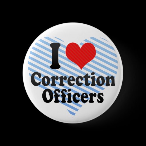 I Love Correction Officers Pinback Buttons