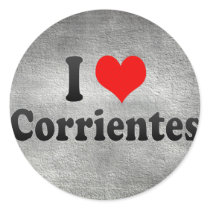 I Love Corrientes, Argentina Round Sticker