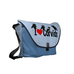 I Love Corvids Rickshaw Large Zero Messenger Bag