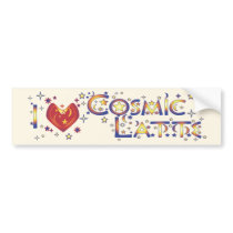 I Love Cosmic Latte bumper stickers by Sensato I Love Cosmic Latte bumper stickers