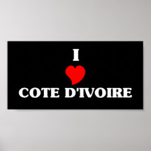 I Love Cote D&Apos;Ivoire Posters
