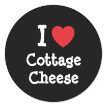 I love Cottage Cheese heart T-Shirt stickers