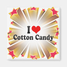 I Love Cotton Candy Fridge Magnets