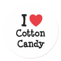 I love Cotton Candy heart T-Shirt stickers