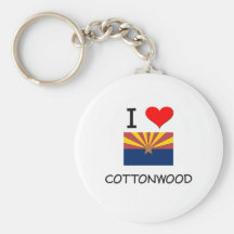 I Love COTTONWOOD Arizona Keychains