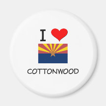 I Love COTTONWOOD Arizona Refrigerator Magnets
