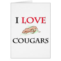 I Love Cougars cards
