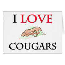 I Love Cougars cards