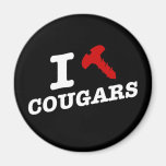 I love cougars - cougar hunter fridge magnets