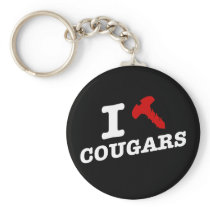 I love cougars - cougar hunter keychain