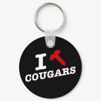 I love cougars - cougar hunter keychains by strk3 I love cougars - cougar hunter keychains