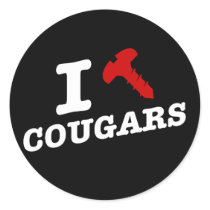 I love cougars - cougar hunter stickers by strk3 I love cougars - cougar hunter stickers