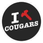 I love cougars - cougar hunter stickers