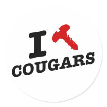 I love cougars - cougar hunter stickers