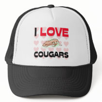 I Love Cougars hats by AnimalShirts I Love Cougars hats