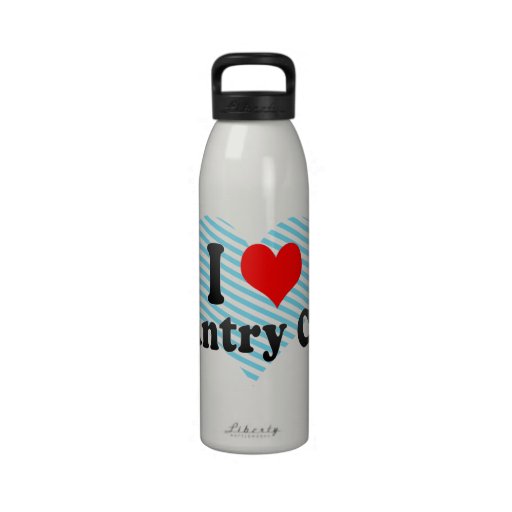 I Love Country Club, United States Reusable Water Bottle