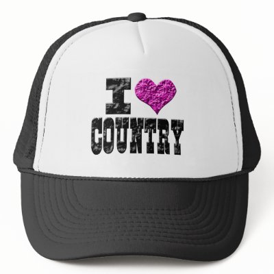 I Love Country hats