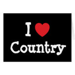 I love Country heart custom personalized Greeting Card