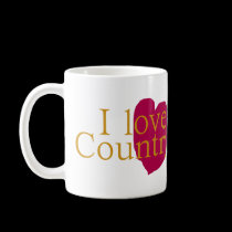 I Love Country Mug by MarciaCox I Love Country Mug