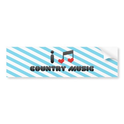 I Love Country Music bumper stickers