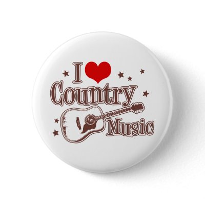 I Love Country Music buttons
