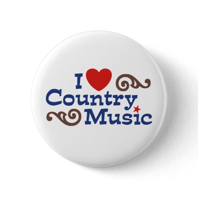 I Love Country Music buttons