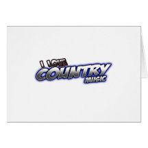 I Love COUNTRY music Greeting Cards